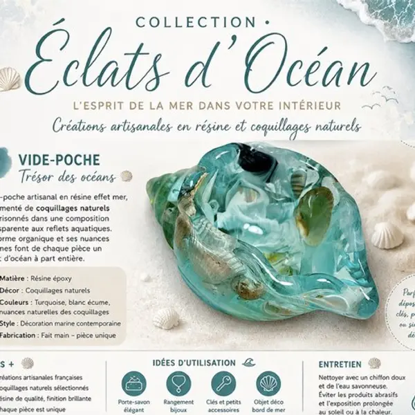 Vide poche résine epoxy