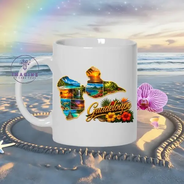 Mug - tasse - sublimation - impression infusible ink - guadeloupe - paysages tropicaux - 971