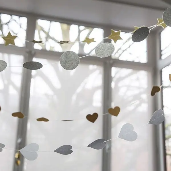 Guirlande Papier Cercles Argent - SkyLantern.fr