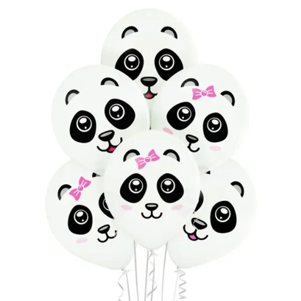 6 ballons pandas