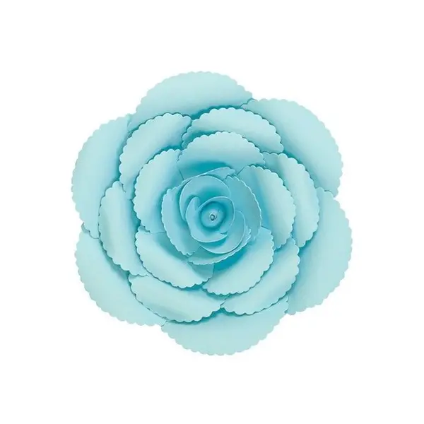 Fleur En Papier Rose Ancienne Turquoise 20 cm - SkyLantern.fr