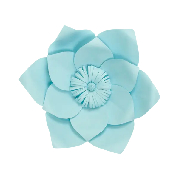 Fleur En Papier Clématite Turquoise 30 cm - SkyLantern.fr