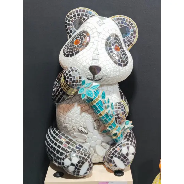 Sirius le panda -sculpture en mosaïque