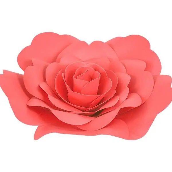 Fleur En Papier Rose Rouge 20 cm - SkyLantern.fr