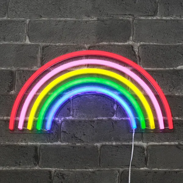 Lampe Néon Arc-en-ciel Multicolore 19 cm - SkyLantern.fr