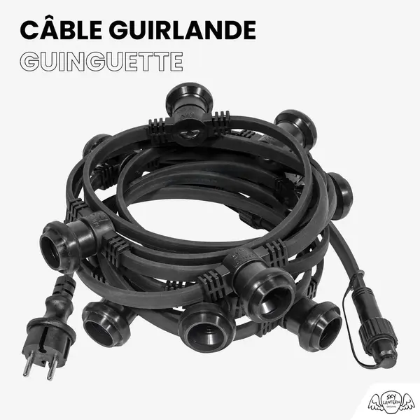Guirlande Guinguette IP65 5M 10 Douilles - SkyLantern